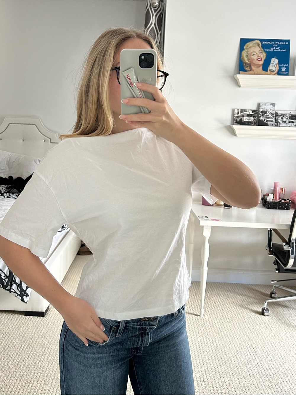 H&M White Short Sleeve Tee